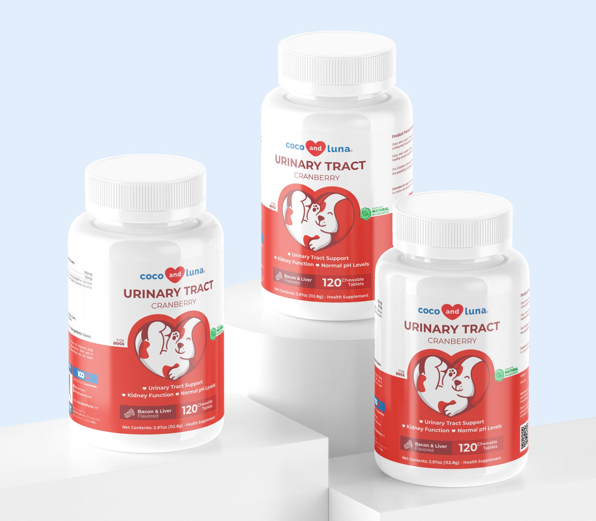 Urinary Tract Support for Dogs - 3 Pack (360 Chewable Tablets)