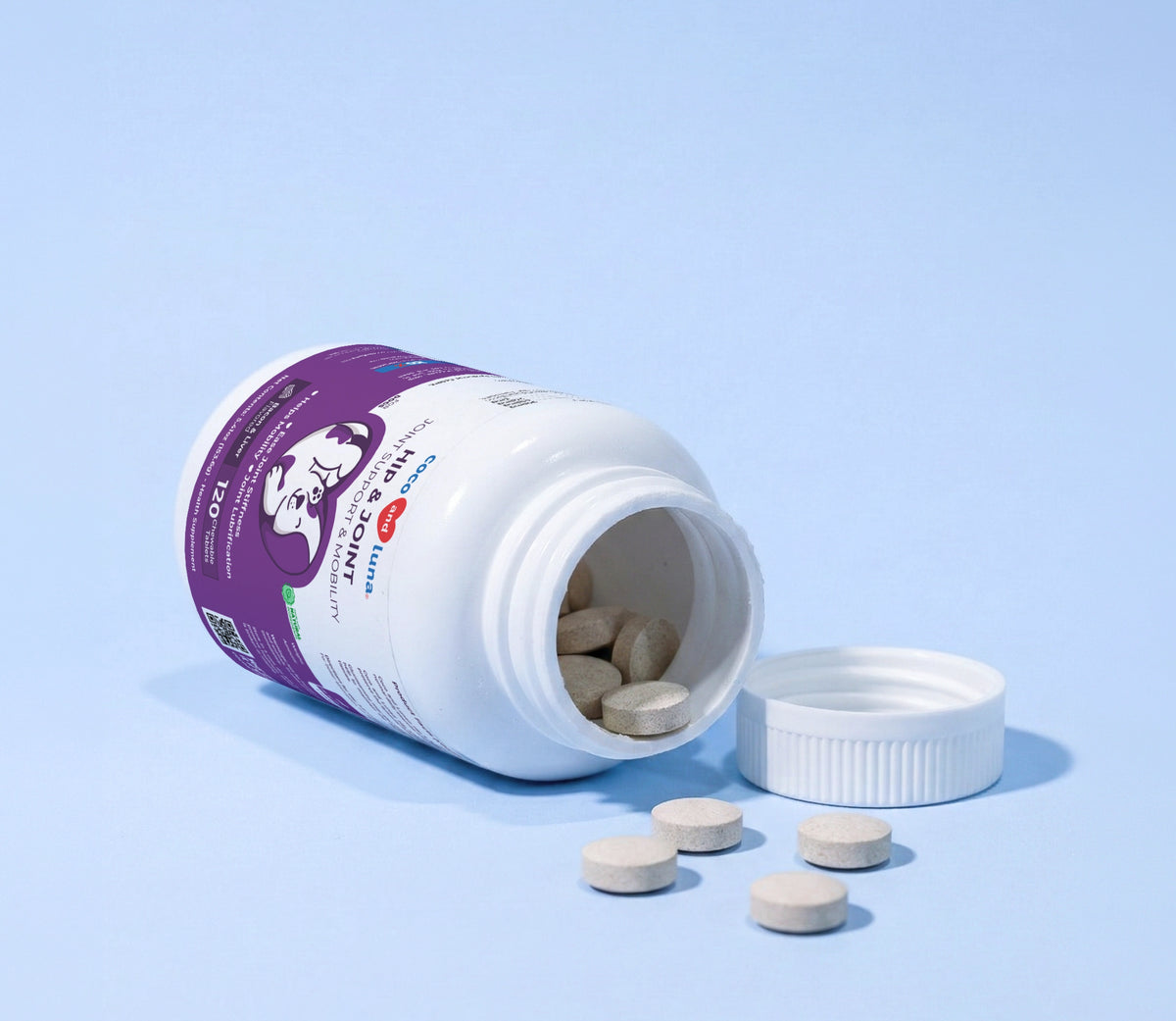 Suplemento para la cadera y las articulaciones de los perros: 120 comprimidos masticables