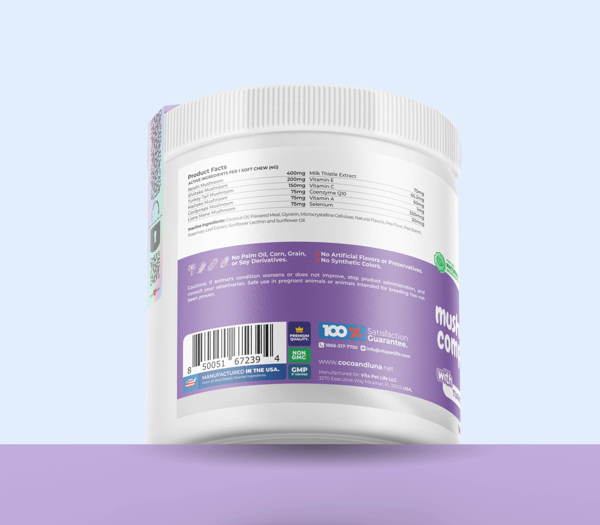 Complejo de hongos para perros - 90 masticables blandos