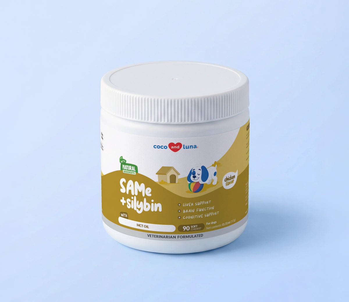 SAMe y silibina para perros: 90 masticables blandos