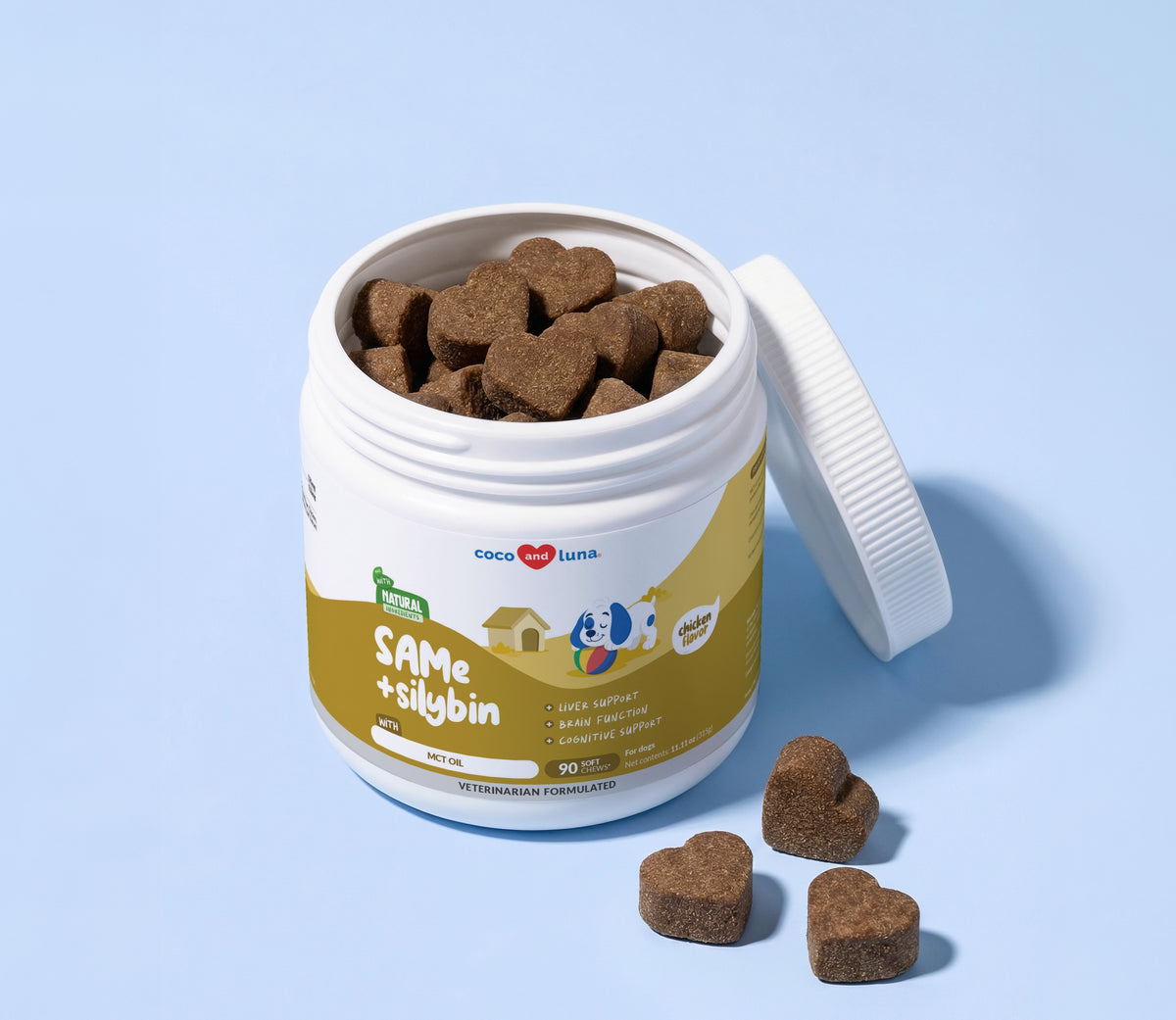 SAMe y silibina para perros: 90 masticables blandos